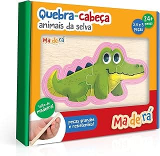 Toyster - Animais da Selva - Quebra-Cabeça - 3, 4 e 5 peças - Maderá - Produto 1 mais recomendado com 4.9 estrelas