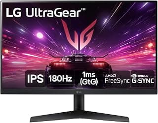 Monitor Gamer LG UltraGear 24” 24GS60F-B IPS Full HD 180Hz 1ms (GtG) NVIDIA® G-SYNC® AMD FreeSync™ HDR10 sRGB 99% HDMI DisplayPort - Produto 1 mais recomendado com 4.8 estrelas