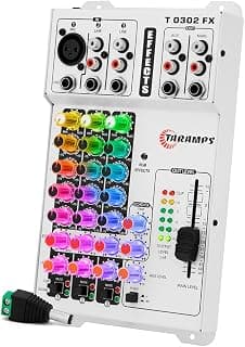 MESA DE SOM T 0302 FX - 3 CANAIS MULTICORES/MULTICOLOR - Produto 5 mais recomendado com 4.2 estrelas