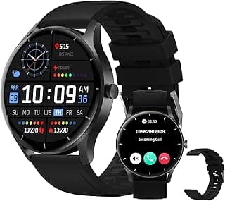Smartwatch PEJE Relógio Smartwatch com Pulseira Extra - Tela Touch HD 1.28",À Prova d'Água IP68,Faz Chamadas Bluetooth,123+ Modos Esportivos,Bateria de 5-7 Dias,Compatível com iOS/Android.(Preto) - Produto em review com 4.4 estrelas e 346 avaliações