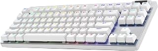 Teclado Gamer Sem Fio Logitech G PRO X com design TKL, Layout US, RGB LIGHTSYNC, Tecnologia LIGHTSPEED e Switch Exclusivo GX Brown Tactile - Branco - Produto 6 mais recomendado com 4.8 estrelas