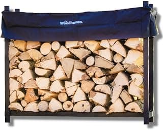 The Woodhaven — Rack de madeira para madeira de 1,5 m com capa - Produto 1 mais recomendado com 4.8 estrelas