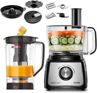 Multiprocessador Turbo Chef 9 em 1, Mondial, Preto, 1000W, 220V - MPN-01-BF - Produto 4 mais recomendado com 4.5 estrelas