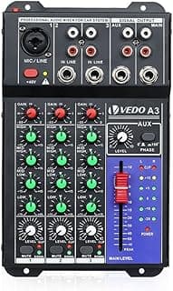 Mesa De Som 3 canais, Profissional Portátil Mixer Bluetooth Automotivo C/Equalizador 4 Bandas - Produto 9 mais recomendado com 3.5 estrelas
