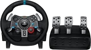 Volante e Pedais Logitech G29 Driving Force com Force Feedback para PS5, PS4, PS3 e PC - Produto 1 mais recomendado com 4.8 estrelas