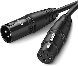 UGREEN Cabo XLR, microfone XLR macho para fêmea, cabo de extensão XLR, cabo extensor para sistema PA, gravador de estúdio, amplificador, mixer, sistema de alto-falantes ou gravação profissional (1M) - Produto 3 mais recomendado com 4.6 estrelas