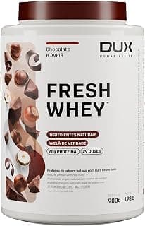 Fresh Whey Protein - Chocolate e Avelã 900g - 20g de Proteínas por Porção - Suplementos Naturais, Suplementação Treino Academia, Ganho Muscular Hipertrofia - DUX HUMAN HEALTH - Produto 6 mais recomendado com 4.7 estrelas