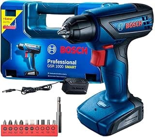 Bosch Furadeira Parafusadeira GSR 1000 Smart, Com Acessórios, 12 Volts - Produto 4 mais recomendado com 4.8 estrelas