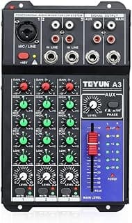 Mesa De Som 3 canais, Profissional Portátil Mixer Bluetooth Automotivo C/Equalizador 4 Bandas - Produto em review com 4.3 estrelas e 18 avaliações