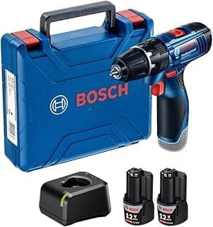 Bosch Parafusadeira Furadeira GSB 120-LI 12V com 2 baterias, 1 carregador e maleta - Produto 10 mais recomendado com 4.7 estrelas