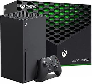 Microsoft Console de jogos Xbox Series X 1TB, preto - CPU Zen 2 personalizada de 8X núcleos, GPU RDNA 2, RAM GDDR6 16 GB, Blu-Ray 4K, até 8K HDR, desempenho ajustado, até 120 FPS - Produto 10 mais recomendado com 0 estrelas