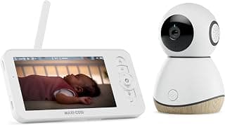 Maxi-Cosi Veja monitor de bebê Pro 360 com tradução CryAssist™ AI Cry, câmera HD 2K com PTZ, unidade parental segura sem Wi-Fi de 5 polegadas, bateria de 10 horas, canções de ninar suaves, áudio - Produto 9 mais recomendado com 4 estrelas