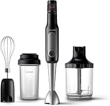 ProMix Viva Collection Handblender, 300W Blending Power, SpeedTouch, ProMix Technology, Easy & Intuitive, On-the-Go Tumbler, Black, (HR2627/91) | SpeedTouch Control – 300 W blending power, smooth anti-splash results, on-the-go tumbler included (HR2627/91) - Produto 10 mais recomendado com 3.7 estrelas