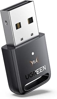 UGREEN Adaptador USB Bluetooth 5.4 para PC, Plug & Play para Windows 11/10/8.1, Receptor e Transmissor para Teclado/Mouse/Fone de Ouvido/Alto-Falantes - Produto 3 mais recomendado com 4.6 estrelas