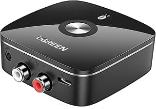 UGREEN Adaptador Bluetooth AUX para Sistema Estéreo Doméstico, Receptor HiFi de 3,5 mm Com Baixa Latência Aptx HD para Estéreo Antigo - Produto 1 mais recomendado com 4.4 estrelas