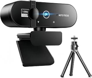 BEMMY Webcam 1080P Full HD, Câmera USB para Computadores de Mesa e Laptops com Capa de Privacidade e Tripé (1080P FULL HD) - Produto 8 mais recomendado com 4.5 estrelas