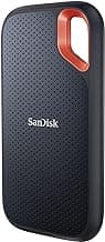 SanDisk 2TB Extreme Portable SSD - Up to 1050MB/s, USB-C, USB 3.2 Gen 2, IP65 Water and Dust Resistance, Updated Firmware - External Solid State Drive - SDSSDE61-2T00-G25 - Produto 8 mais recomendado com 4.6 estrelas