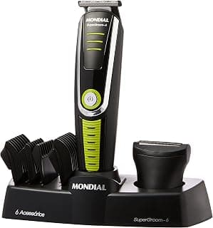 MONDIAL Aparador de Pelos Super Groom 06, Preto/Verde, 6W, Bivolt - BG-04 - Produto em review com 4.7 estrelas e 11.900 avaliações