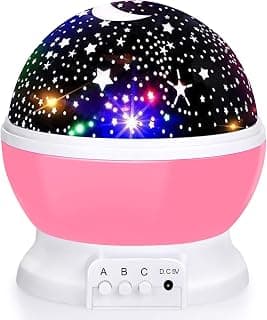 Projetor de luz noturna estrela, luzes de bebê com 4 lâmpadas de LED, 8 luzes que mudam de cor com cabo USB, projetor de estrelas rotativas de 360 graus para decoração de quarto de bebê e crianças - Produto 5 mais recomendado com 4.2 estrelas