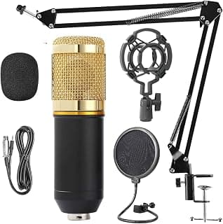 Microfone Condensador BM800 Profissional Studio kit completo - Leboss - Produto 6 mais recomendado com 4.4 estrelas