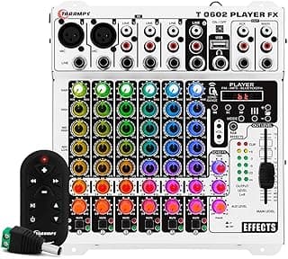 Mesa De Som Taramps 6 Canais Player Multicolor T0602 Mixer T 0602 Equalizador 4 Bandas Mp3 Usb Fm Bluetooth 78 Efeitos Rgb Led Efeito Echo FX Microfone Violão Som Automotivo Profissional Igreja - Produto 6 mais recomendado com 5 estrelas