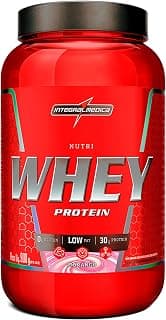 Integralmédica Nutri Whey Protein Morango – Pote de 900 g - Super Mass Gainer - Produto 8 mais recomendado com 4.5 estrelas