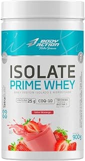 Isolate Prime Whey 900g Sabor Morango Bodyaction - Produto 10 mais recomendado com 4.3 estrelas