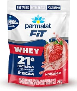 Parmalat Whey Protein Em Pó Morango Whey Fit 450G - Produto 7 mais recomendado com 4.6 estrelas