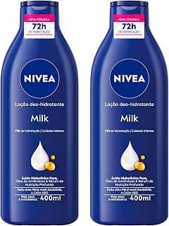 NIVEA Kit Loção Hidratante Milk Pele Seca a Extrasseca 400ml (2 unidades) - Produto 9 mais recomendado com 4.8 estrelas