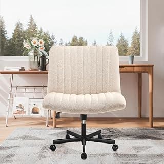 Cadeira de Escritório Python Fly Leisure, Assento Extra Grande e Largo em Tecido (Bege) - Produto 1 mais recomendado com 4.6 estrelas