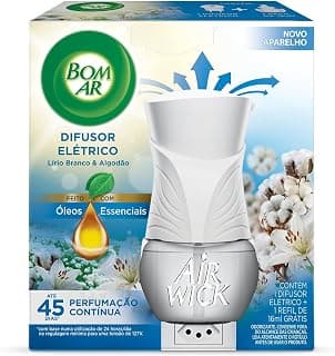 Bom Ar Difusor Elétrico Lirio Branco e Algodão Aparelho + Refil 16ml - Produto 7 mais recomendado com 4.6 estrelas