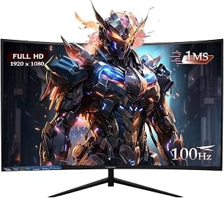 Monitor Curvo 27 Polegadas100Hz Full HD LED – Tela 1500R, 1MS, 98% sRGB, HDMI/VGA, Adaptive Sync, Ajuste de Inclinação e Filtro de Luz Azul para Jogos e Home Office (Polegadas, 27) - Produto 4 mais recomendado com 4.6 estrelas