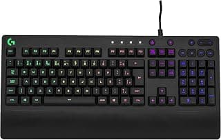 Teclado Gamer Logitech G213 com Layout ABNT2, RGB LIGHTSYNC, Controles de Mídia Dedicados, Design Durável e Resistente à Respingos - Produto 3 mais recomendado com 4.8 estrelas