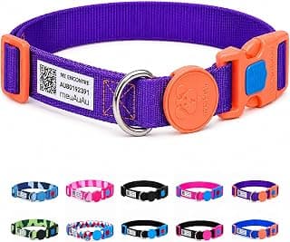 meuAuAu Coleira Cachorros Médios com Identificação QR Code, Coleira para Cães e Coleira Pet Inteligente sem Bateria, Ajustável em Poliéster Premium com Trava de Segurança (New Purple, M) - Produto 2 mais recomendado com 4.4 estrelas