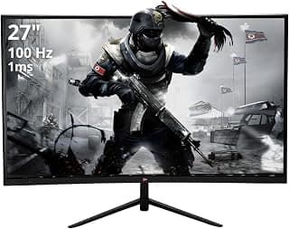 Monitor Curvo Gamer 27" 100Hz 1ms Full HD 1080p com Entradas HDMI/VGA e Compatibilidade VESA 100x100mm, Design Ultra Slim Preto - Produto 10 mais recomendado com 0 estrelas