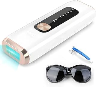 MEUKPE Depilação A Laser, Dispositivo De Remoção De Pelos Ipl Para Mulheres E Homens, Redução Segura E Duradoura No Crescimento De Pelos Para Axilas, Pernas, Braços E Costas Do Rosto (Branco/Dourado) - Produto 5 mais recomendado com 4.3 estrelas