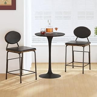 Conjunto de 2 Peças Cadeira Jantar, Cadeira Cozinha com Almofada para Assento e Encosto, Resistente e Estável, Adequado para Cozinhas, Salas de Estar e Salas de Jantar, Preto - Produto 7 mais recomendado com 0 estrelas