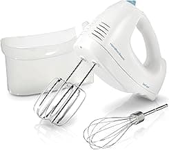 6-Speed Electric Hand Mixer With QuickBurst and Bowl Rest | Powerful 250 Watt Motor | Traditional Beaters | Snap-On Storage Case | White | 62682G - Produto 5 mais recomendado com 4.5 estrelas