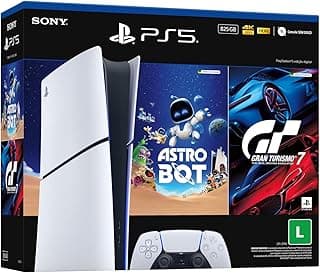 PlayStation®5 Slim Digital 825GB – Pacote ASTRO BOT e Gran Turismo 7 - Produto 2 mais recomendado com 4.8 estrelas