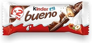 Kinder Bueno Leite Chocolate Creme De Avelã Barra De Wafer, 43g - Produto 2 mais recomendado com 4.4 estrelas