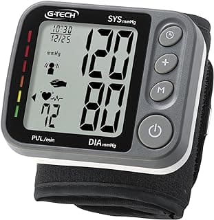 G-Tech Aparelho de Pressão Digital Automático Pulso com Sensor 3D GP450SP, Preta/Cinza - Produto 7 mais recomendado com 4.6 estrelas