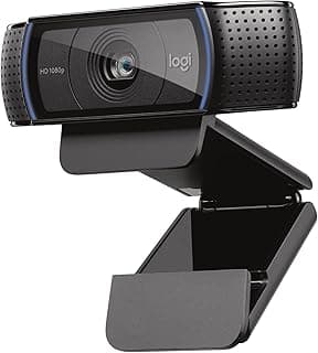 Logitech Webcam C920x HD Pro, chamadas de vídeo Full HD 1080p/30fps, áudio estéreo claro, correção de luz HD, funciona com Skype, Zoom, FaceTime, Hangouts, PC/Mac/Laptop/Macbook/Tablet – Preto - Produto 7 mais recomendado com 4.4 estrelas