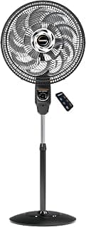 Ventilador de Coluna Mallory Max Control Com Controle Remoto 140W, Silencioso, Com Hélice de15 pás, Grade Especial em Sistema TS, Máxima Vazão e Mínimo Ruído - PR-GR - 220V - Produto 7 mais recomendado com 4.5 estrelas