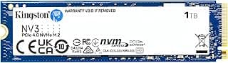 SSD Kingston NV3 1TB M.2 2280 NVMe Gen4, Desempenho e Eficiência para Upgrade de PC – SNV3S/1000G - Produto 2 mais recomendado com 4.8 estrelas