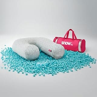 Travesseiro de Corpo Snow® Body - I wanna sleep - Ajustável com Flocos de Memory Foam, Alívio de Dores, Alinhamento da Coluna, Ideal para Gestantes - Produto 4 mais recomendado com 4.6 estrelas