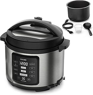 Electrolux Panela pressão elétrica digital capacidade 5L silenciosa segura 10 travas segurança 8 receitas pré-programadas 3 níveis pressão PCC15 inox preto 127v por Rita Lobo - Produto 6 mais recomendado com 4.8 estrelas