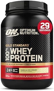 100% Whey Protein Gold Standard (909G) - Sabor Vanilla Ice Cream, Optimum Nutrition - Produto 10 mais recomendado com 4.5 estrelas
