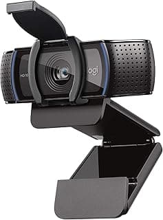 Logitech C920e HD 1080p Webcam habilitada para microfone, certificada para Zoom, compatível com Microsoft Teams, compatível com TAA + Litra Glow Premium LED Streaming Light com TrueSoft, suporte de monitor ajustável - Produto 5 mais recomendado com 4.7 estrelas