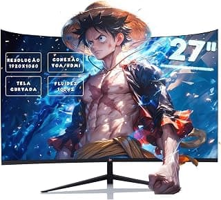 Monitor Gamer LED Curvo, 27 Polegadas, Full HD, 100Hz, 1ms, Preto - Produto 8 mais recomendado com 4.6 estrelas
