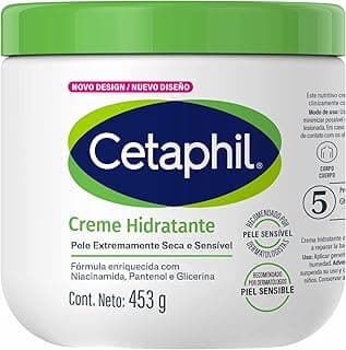 Creme Hidratante Corporal para Pele Seca e Sensível Cetaphil 453g - Hidratação 48h - Produto 3 mais recomendado com 4.8 estrelas